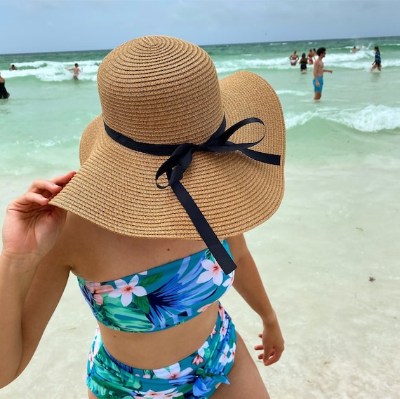 Sombrero de playa de verano, sombrero de playa floppy, sombrero de