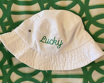 Lucky Bucket Hat, St. Patrick’s Day Bucket Hat, St. Paddy’s Day Hat, St. Paddy’s Lucky Hat, Luck of the Irish, Kiss Me I’m Irish Hat