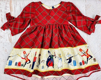 Baby girl Christmas dress Nutcracker dress Toddler Christmas gift Girls holiday dress Winter baby girl clothes Christmas outfit Church dress