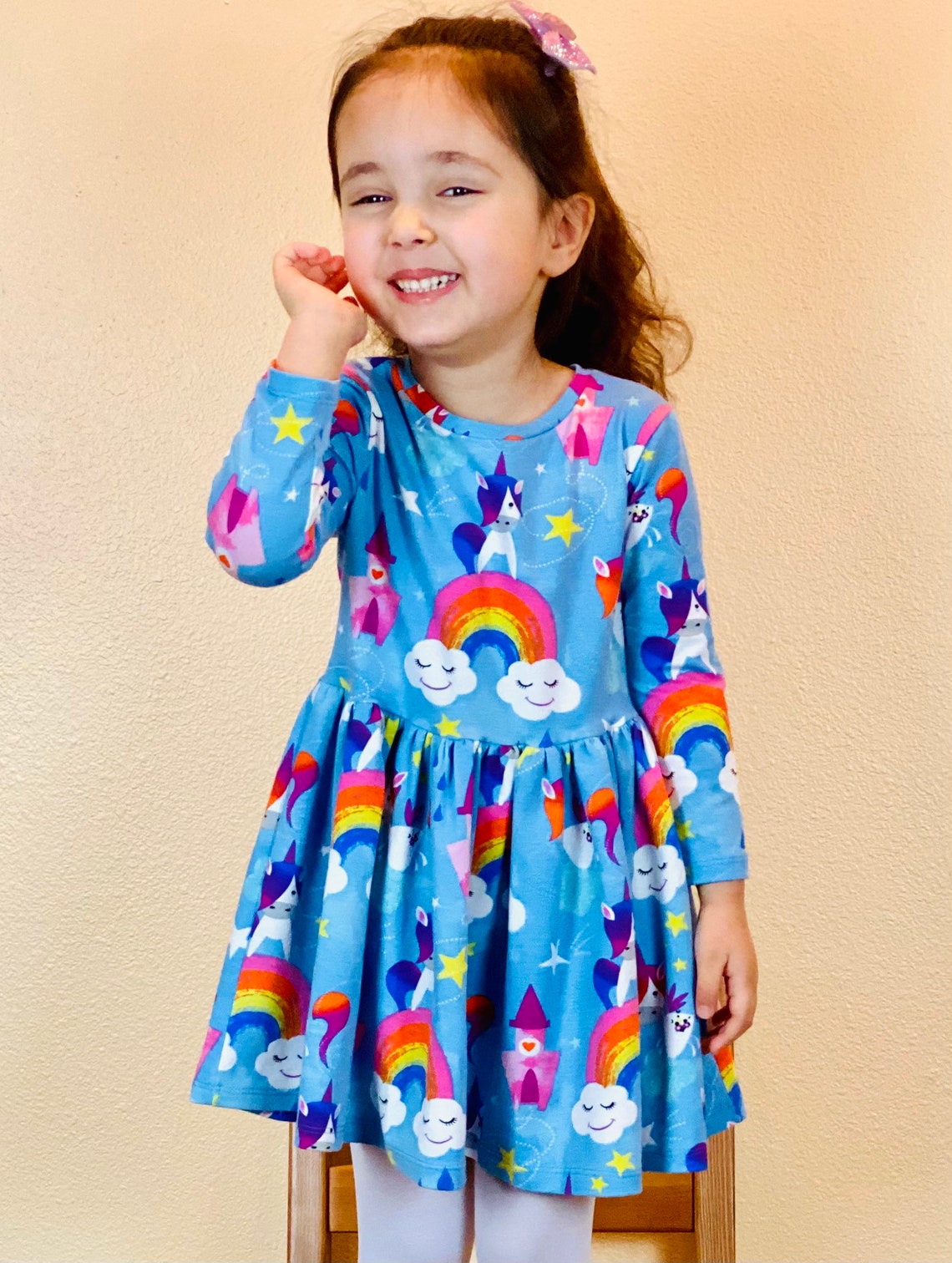 Rainbow dress toddler Rainbow dress girls Rainbow dress baby Etsy
