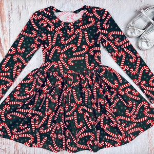 Baby girl Christmas dress Candy cane dress Toddler Christmas gift Girls holiday dress Winter Baby girl clothes Christmas outfit Church dress
