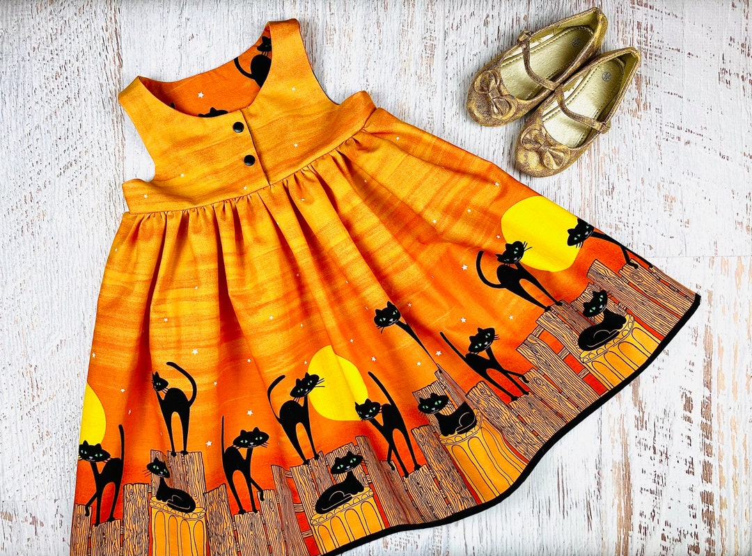 Girls Cat Dress Toddler Kitten Dress Birthday Outfit Cat Gifts Etsy