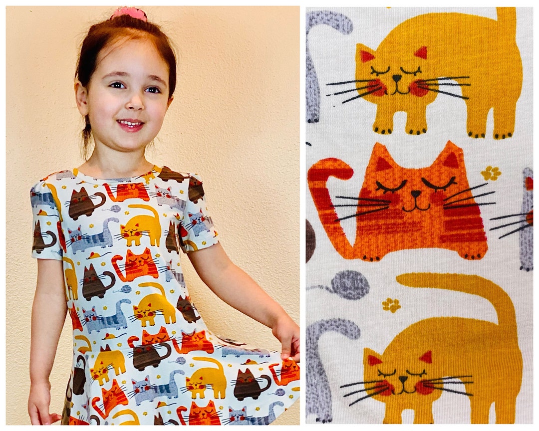 Girls Cat Dress Toddler Kitten Dress Birthday Outfit Cat Gifts Etsy