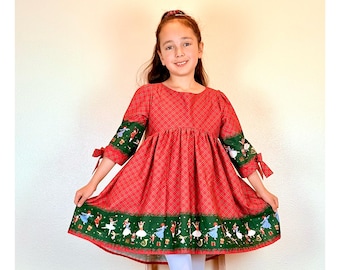 Christmas Joy Holiday Dress, Long Sleeve Knit Dress, Toddler Christmas Outfit. Photography, Christmas Baby Girl Dress, Christmas Baby Gift