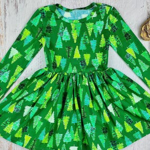 Baby girl Christmas dress Toddler Christmas gifts Girls holiday dress Winter Baby girl clothes Green Christmas outfit Twirl church dress