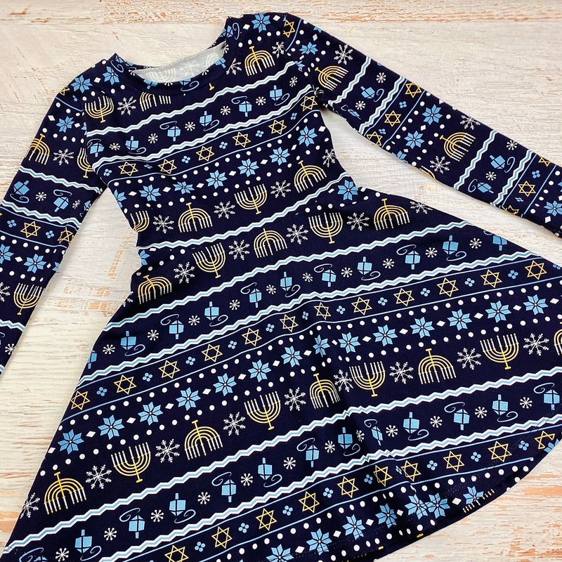 Pattern Print Hanukkah Dress