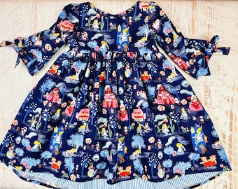 Alice in Wonderland Dress: Girls' Party Outfit, Storybook Cotton