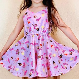 Girls summer dress Toddler ballerina dress Ballet birthday outfit Dancer baby girl clothes Ballerina baby shower Sleeveless twirl sundress