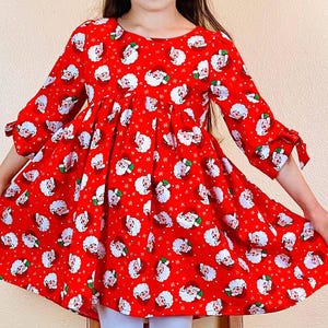 Baby girl Christmas dress Santa dress Toddler Christmas gift Girls holiday dress Winter baby girl clothes Christmas outfit Church dress