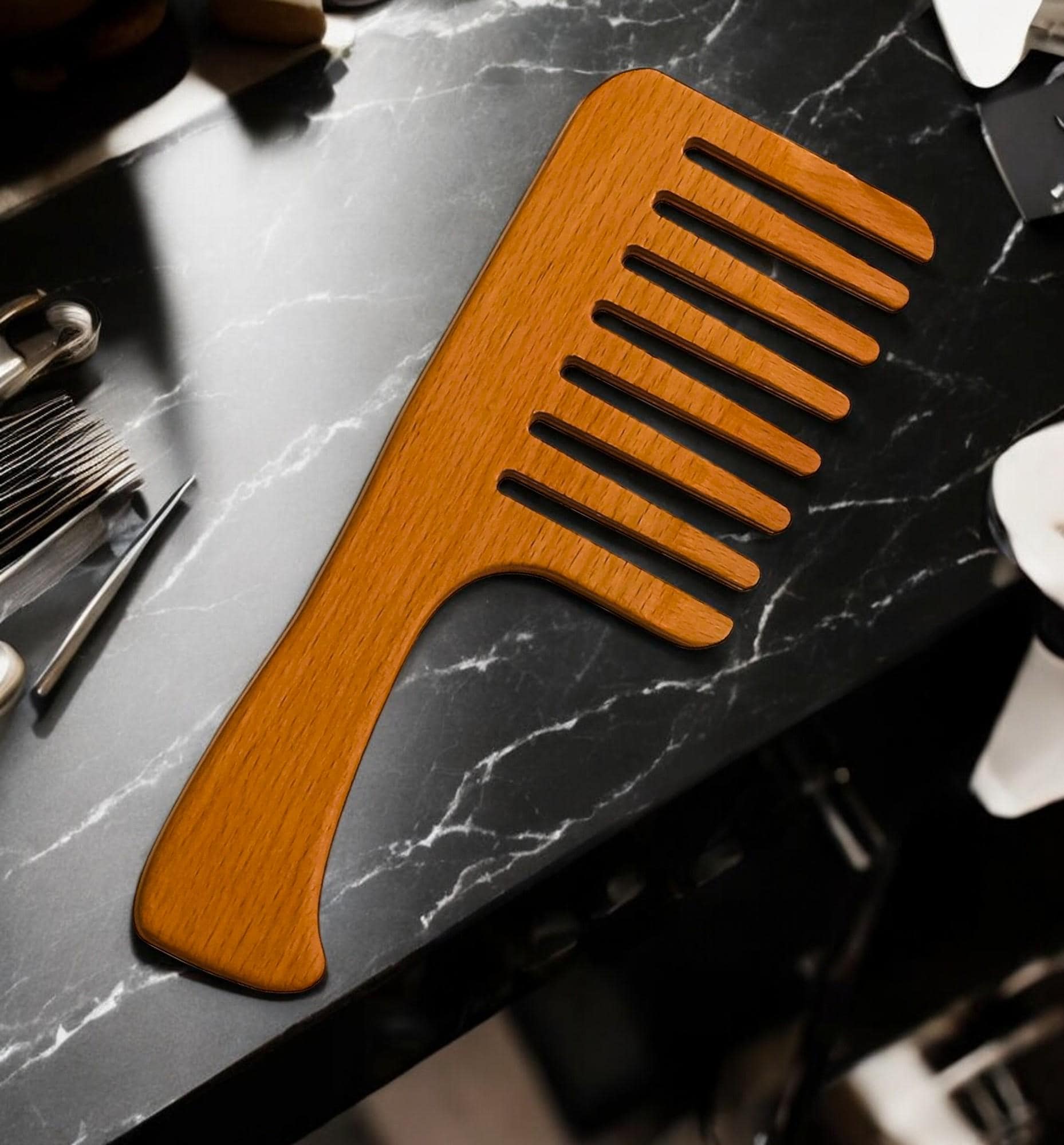 Personalized Wooden Wide Tooth Comb: Handmade Natural Hair Care. - Etsy