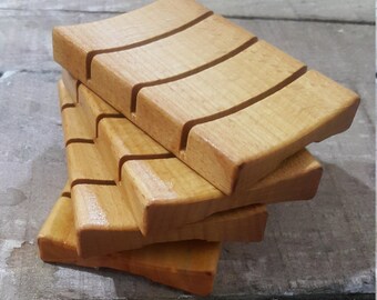 Handmade wooden soap dish, Beech tree wood soap dish