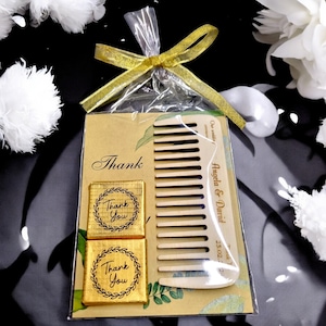 Anpassbare Hochzeitsbevorzugung für Gäste in loser Schüttung, Kammform Hochzeit Dankeschön, individuelles Hochzeitsgeschenk, Hochzeitsgeschenk, Geschenkpaket für Gäste