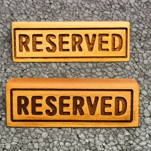 Wooden Reserved Sign - Etsy