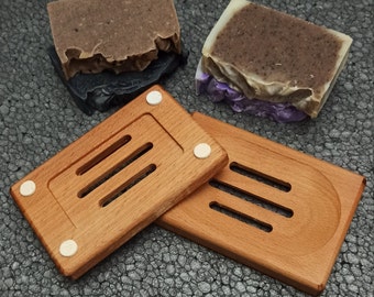 Handmade wooden soap dish, Beech wood soap dish