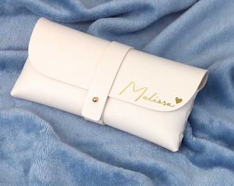 Personalised heart glasses case, Personalised sunglass case, Gift for her, Bride gift, Personalised bride gift, Bride to be gift