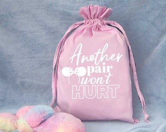 Another pair won't hurt Minnie ears drawstring bag, Minnie ears storage, Minnie ears travel, Mouse ears storage, Mouse ears travel