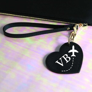 Personalised travel heart keyring, Travel keyring, Travel gift, Personalised keying, Personalised keychain, Luggage tag