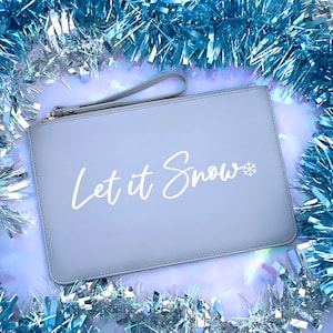 Let it snow Christmas clutch bag, Christmas bag, Festive bag, Festive AF, Christmas outfit, Christmas handbag