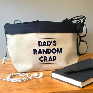 Personalised random crap storage organiser, Father's day gift, personalised dad gift, Men's christmas gift, gift for dad, first fathers day