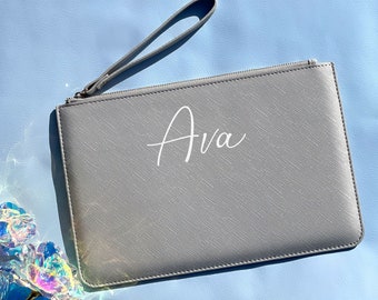 Personalised name clutch bag, Bridesmaid Gift, Personalised Bridesmaid Gift, Bridesmaid Bag, Personalised Bag, Wedding party gift