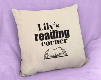 Personalised reading corner children's cushion, Personalised children's cushion cover, kids cushion, kids reading corner