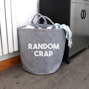 Random crap storage basket, blanket basket, wedding gift, wedding present, Personalised gift, New house gift, House warming