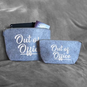 Borsa da viaggio fuori ufficio borsa in feltro, accessori da viaggio, borsa da viaggio, regalo di viaggio, deposito di viaggio, regalo di viaggio per lei, titolare del passaporto