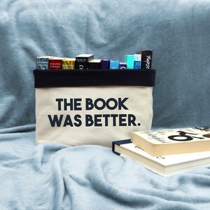 The book was better book organiser, reading gift, book storage, book holder, book gift image 5