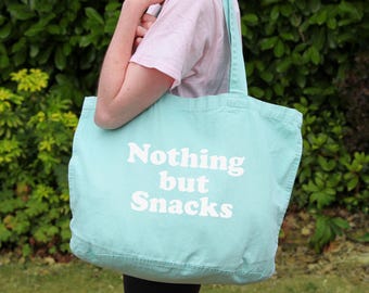 Nothing but snacks shopper bag, Mum tote bag, Mother's Day Bag, Mum Shopping Bag, Mother's Day Gift, New Mum gift, Funny mum gift