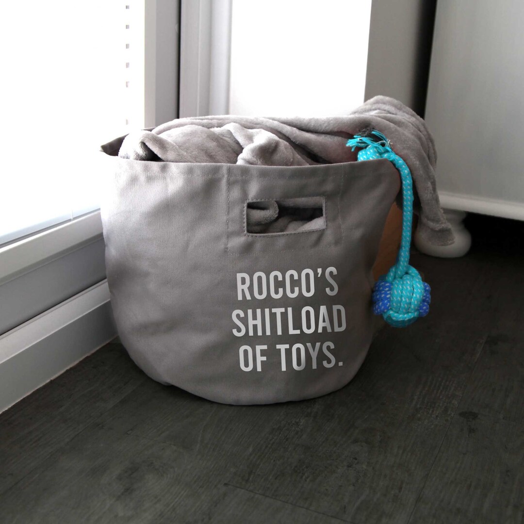 Personalised Shitload of Toys Dog Toy Basket, Dog Toy Basket, Dog Toys