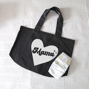 Mama heart shopper bag, Mum tote bag, Mother&#39;s Day Bag, Mum Shopping Bag, Mother&#39;s Day Gift, New Mum gift, Mama Tote Bag, First Mothers Day