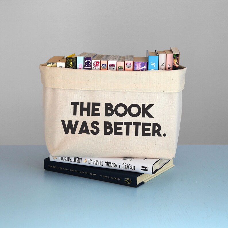 The book was better book organiser, reading gift, book storage, book holder, book gift image 4