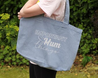 Personalised important Mum shopper bag, Mum tote bag, Mother's Day Bag, Mum Shopping Bag, Mother's Day Gift, New Mum gift, First Mothers Day
