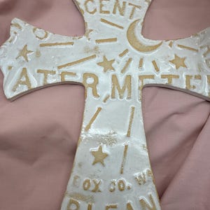 Ceramic New Orleans Water Meter Cross Handmade Pottery