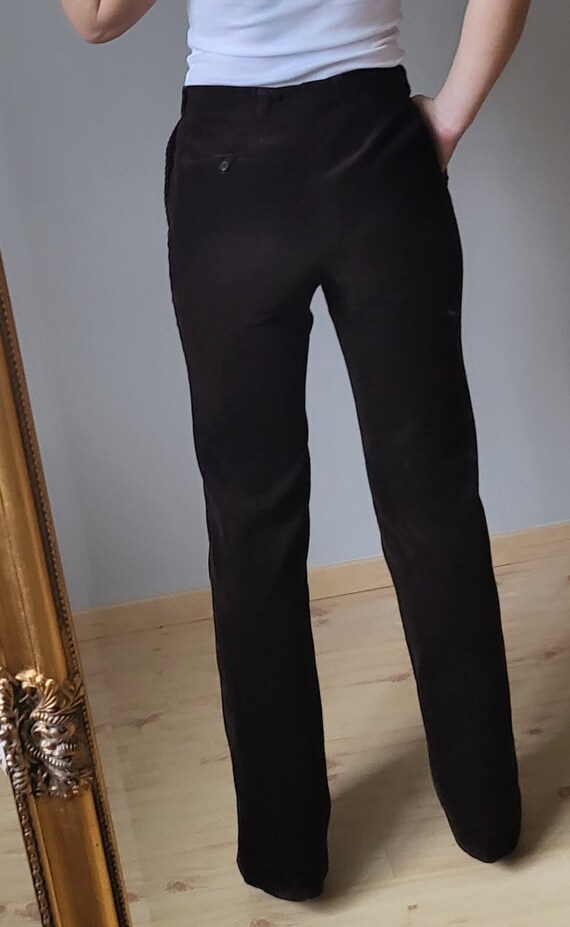 90's Brown Straight Corduroy Pants With Pockets - Etsy