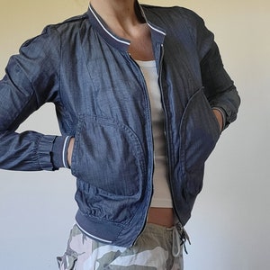 Y2K Marithé + François Girbaud Lightweight Denim Bomber Jacket