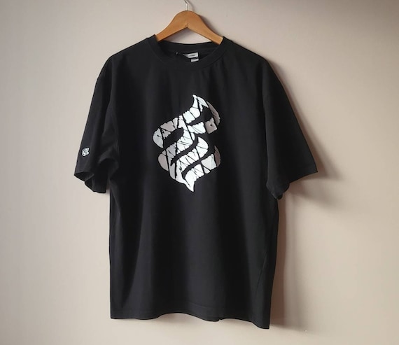 Y2K ROCAWEAR Black T-shirt White Logo 