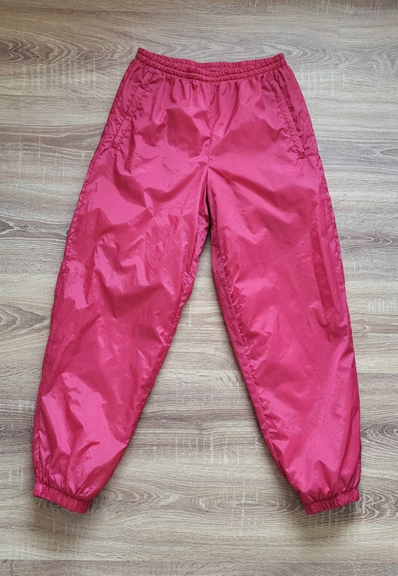 Vintage 90's Red Swishy Track Pants - Etsy