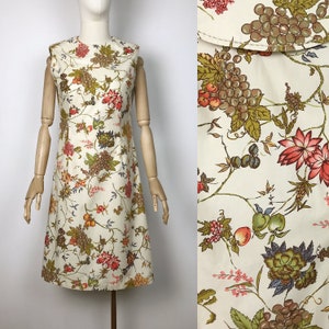 LADIES PRIDE Vintage 70s Dress Cotton Midi Retro Floral Dress