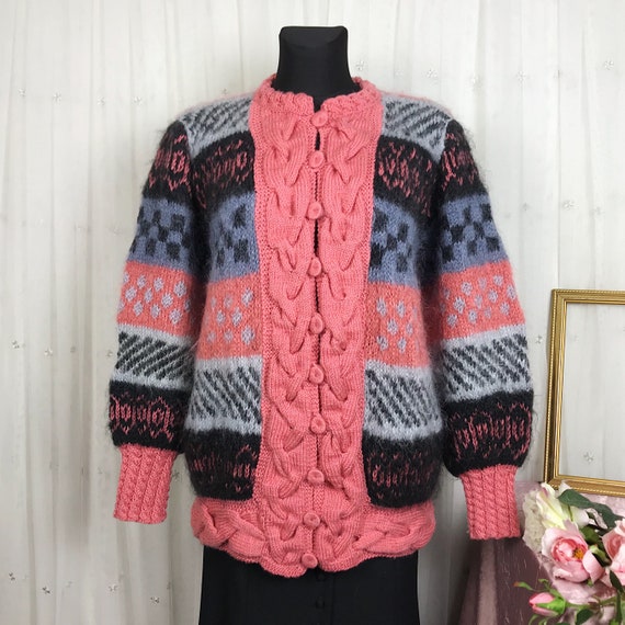 Vintage Women’s Handmade Hand knitted Mohair Overs