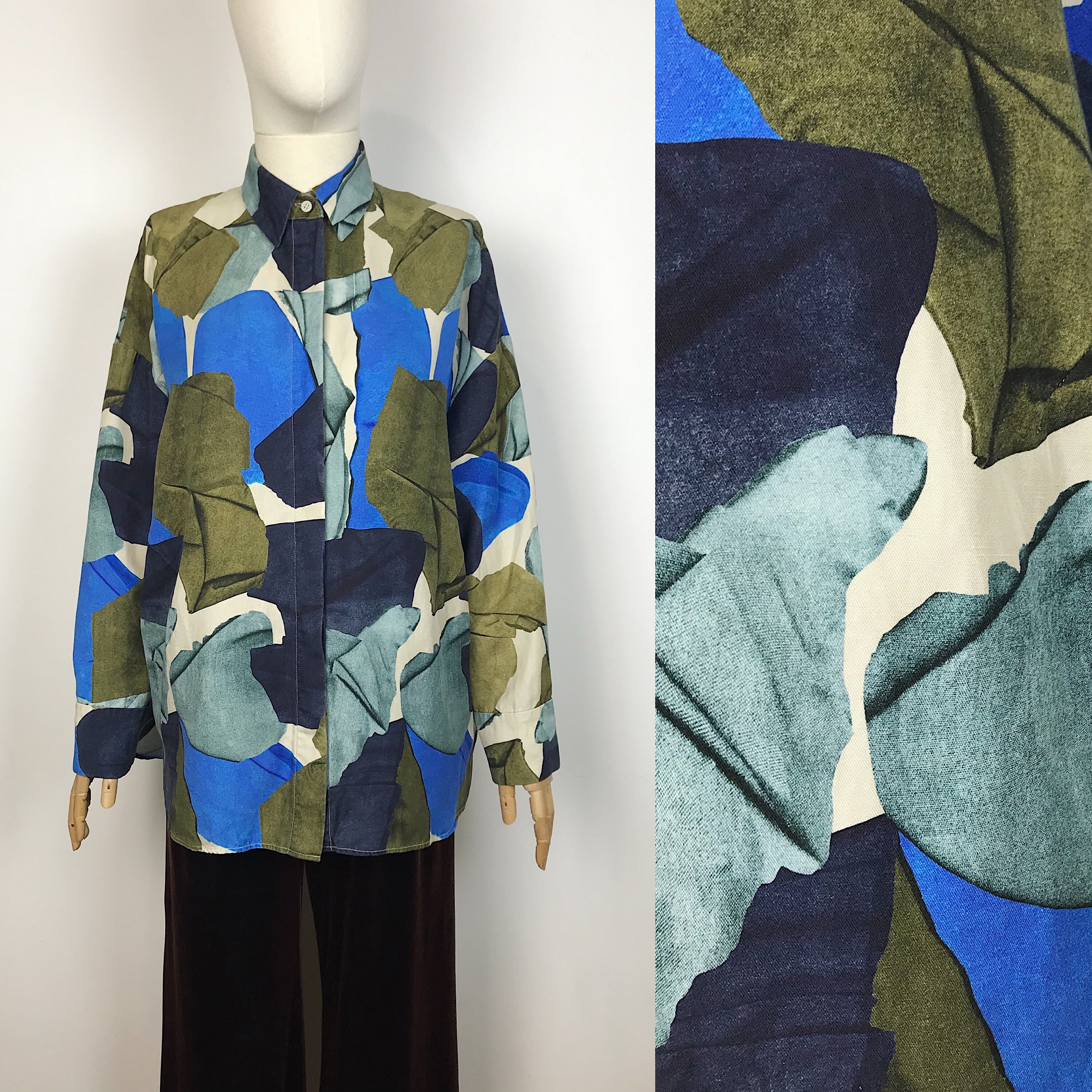 【KOOLOSET】Glossy Nylon String Half Shirt PRINTED FLUID SHIRT - LIGHT PINK / PRINTED | COS