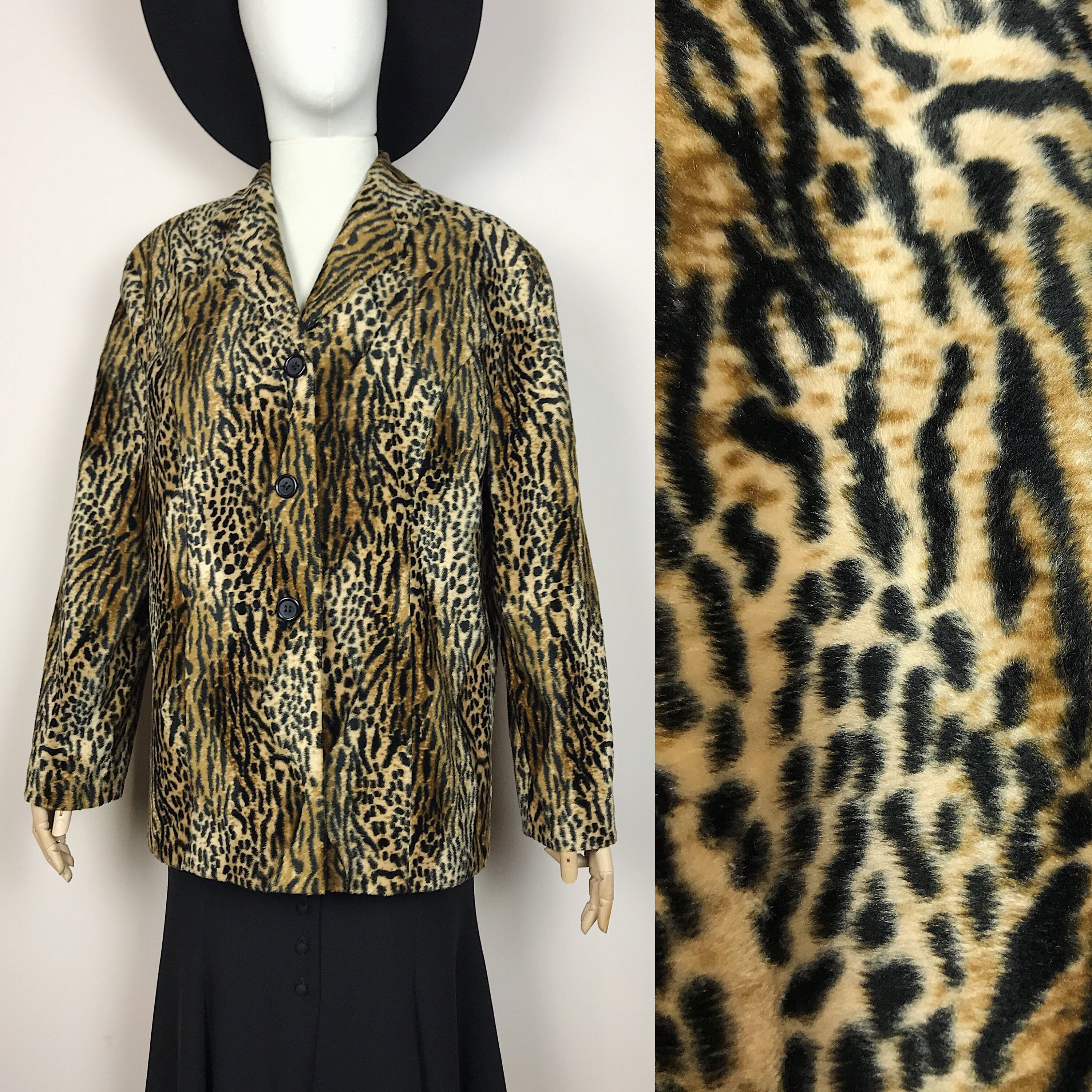 leopard print jacket size 18