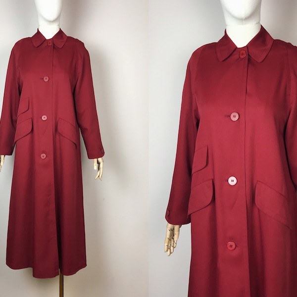 Bright Red Short Trench Coat main image 0