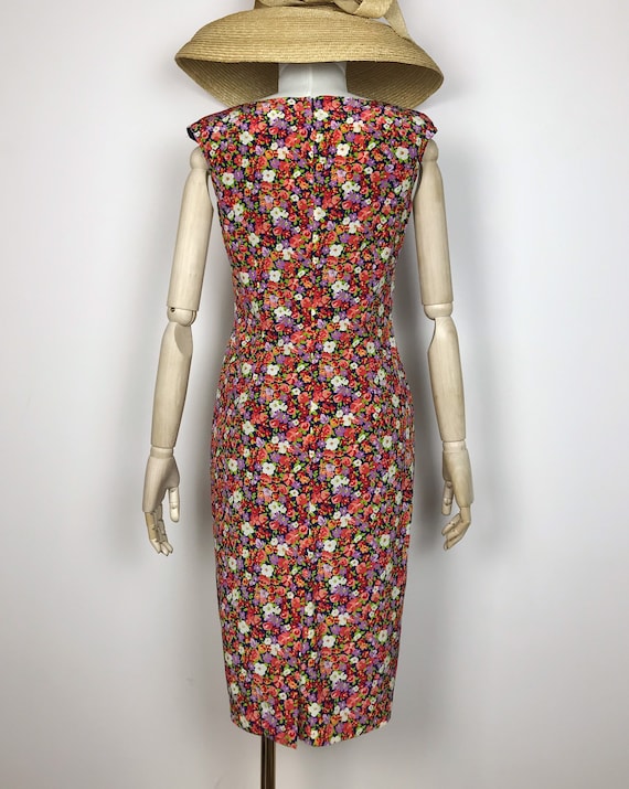 LAURA ASHLEY 80s Vintage Silk Dress 80s Floral Dr… - image 6