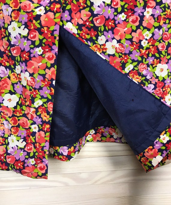 LAURA ASHLEY 80s Vintage Silk Dress 80s Floral Dr… - image 10
