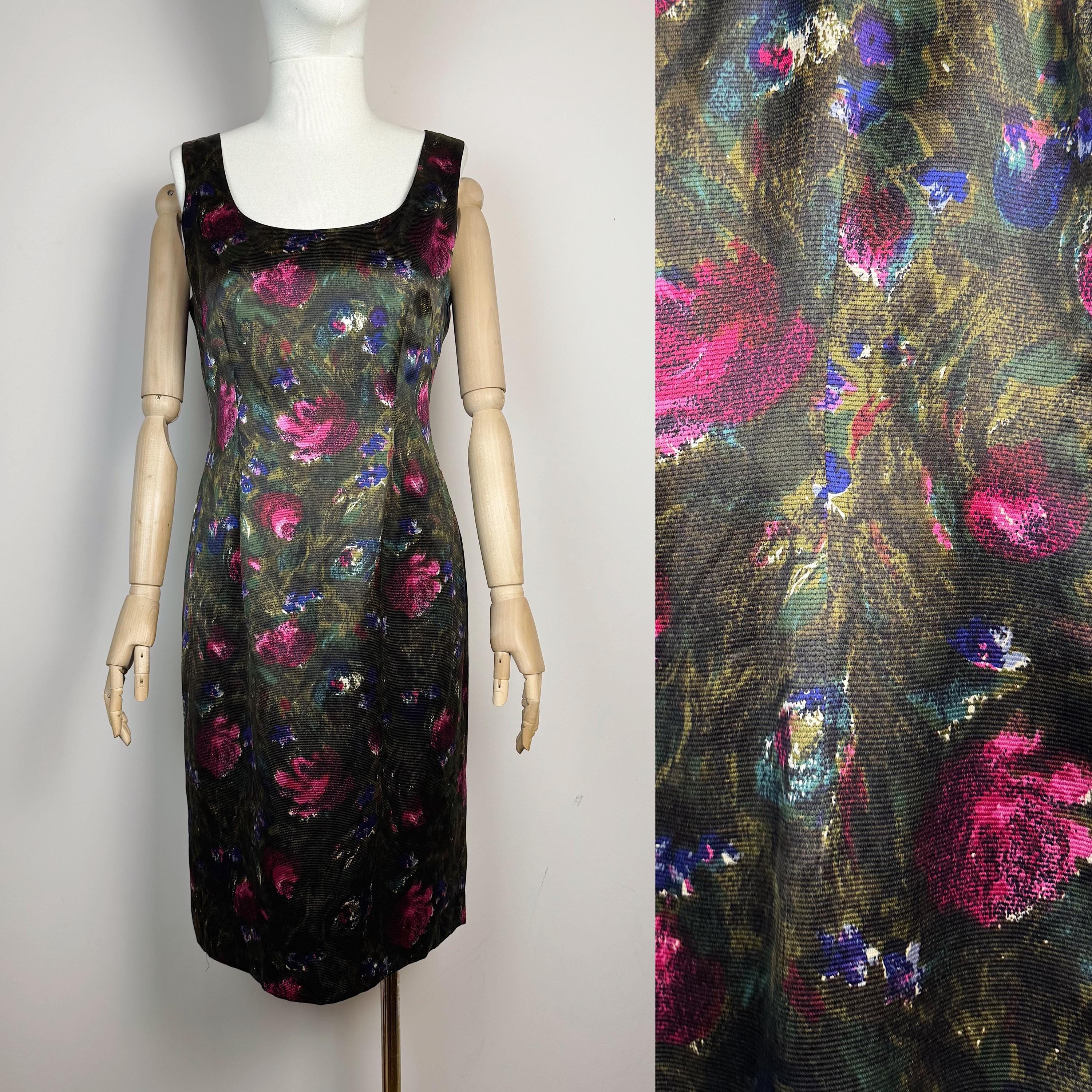 lk bennett green sequin dress L.K. Pink Floral Silk Blend Sleeveless Sheath SOPHISTICATED