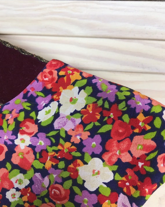 LAURA ASHLEY 80s Vintage Silk Dress 80s Floral Dr… - image 9