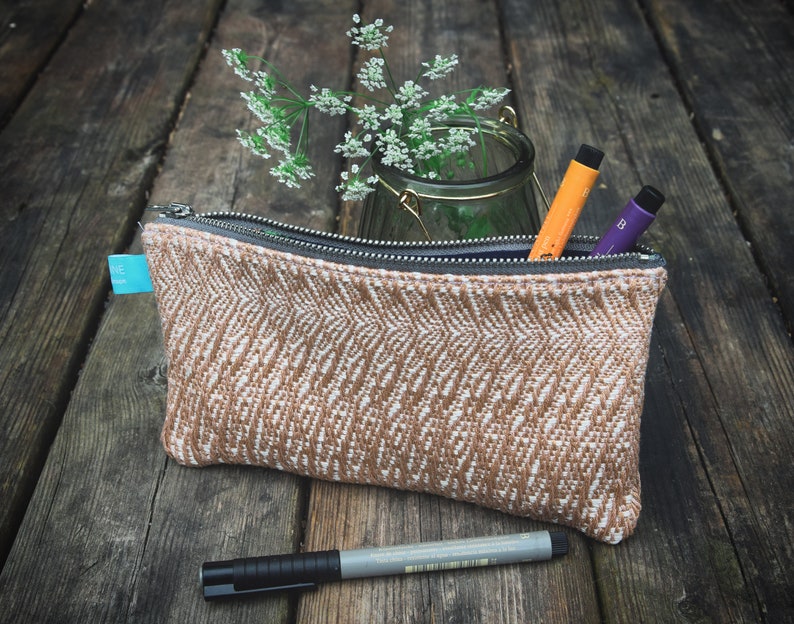 handmade large one-of-a-kind pouch Handwoven
