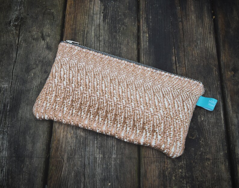 handmade large one-of-a-kind pouch Handwoven