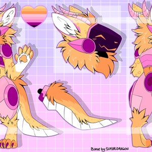 Juno the Protogen - SFW Ref Sheet by RaealTheProtogen -- Fur